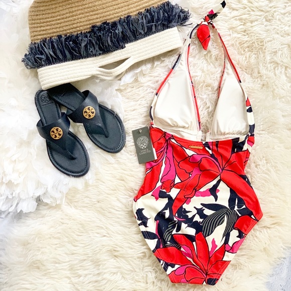 🎉🎉HP🎉🎉 Vince Camuto Plunging Wrap Suit - Picture 7 of 8